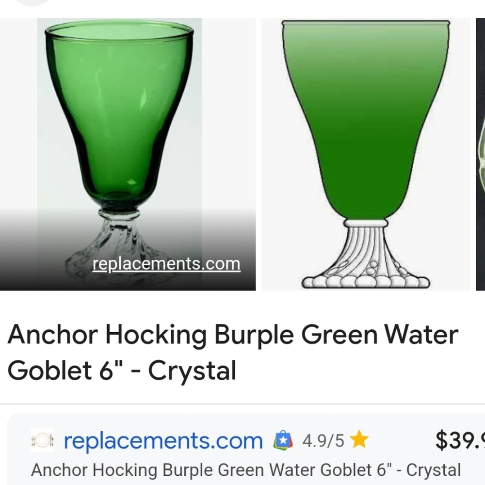 Vintage Anchor Hocking Burple Goblet